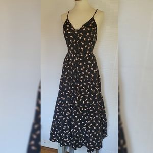 Band of gypsies black floral maxi dress